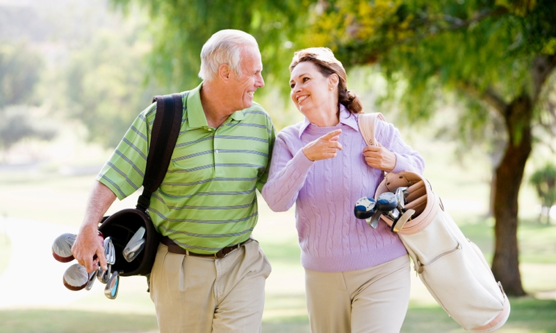 Golf Golfing Couple